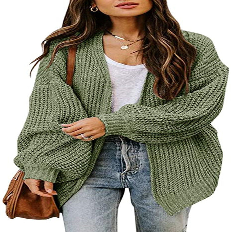 Damen Oversized Strickpullover mit Ballonärmeln und Strukturdesign Stalluxe