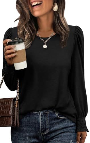 Damen Langarmshirt mit Puffärmeln Stalluxe