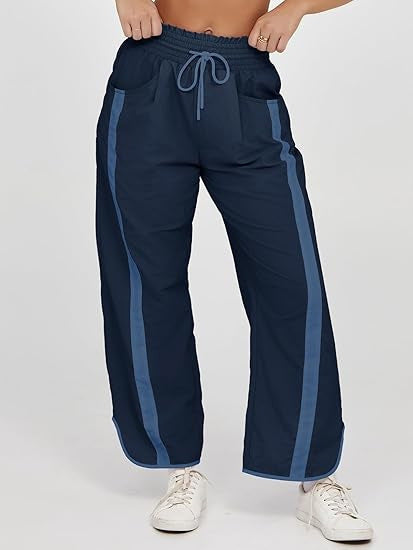 Damen weite Sporthose im lässigen Stil mit Kontraststreifen Stalluxe