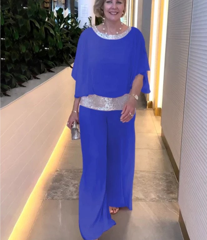 Damen Glamouröses Abendkleid mit eleganter Pailletten-Verzierung Stalluxe