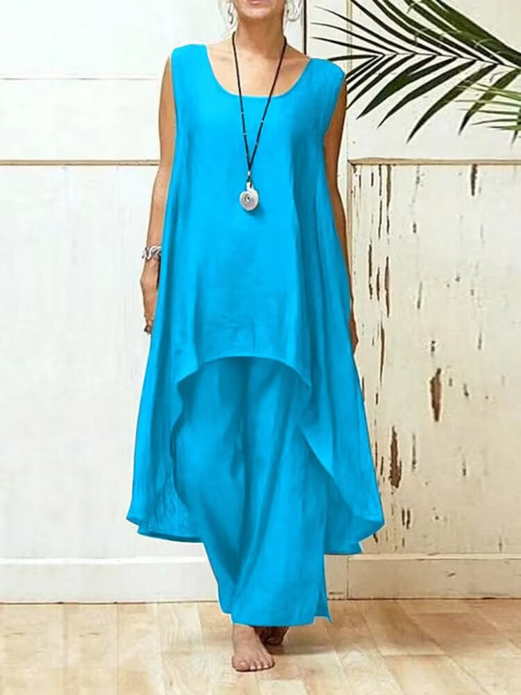 Women's Flowy Tunic Maxi Jumpsuit Stalluxe