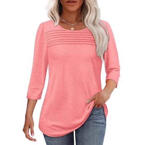 Damen Elegant geschnittenes Oberteil mit gerafften Details Stalluxe