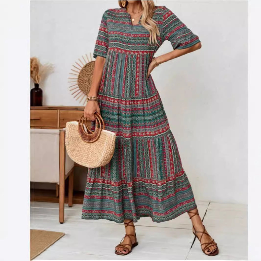 Damen Maxikleid im Ethno-Design Stalluxe