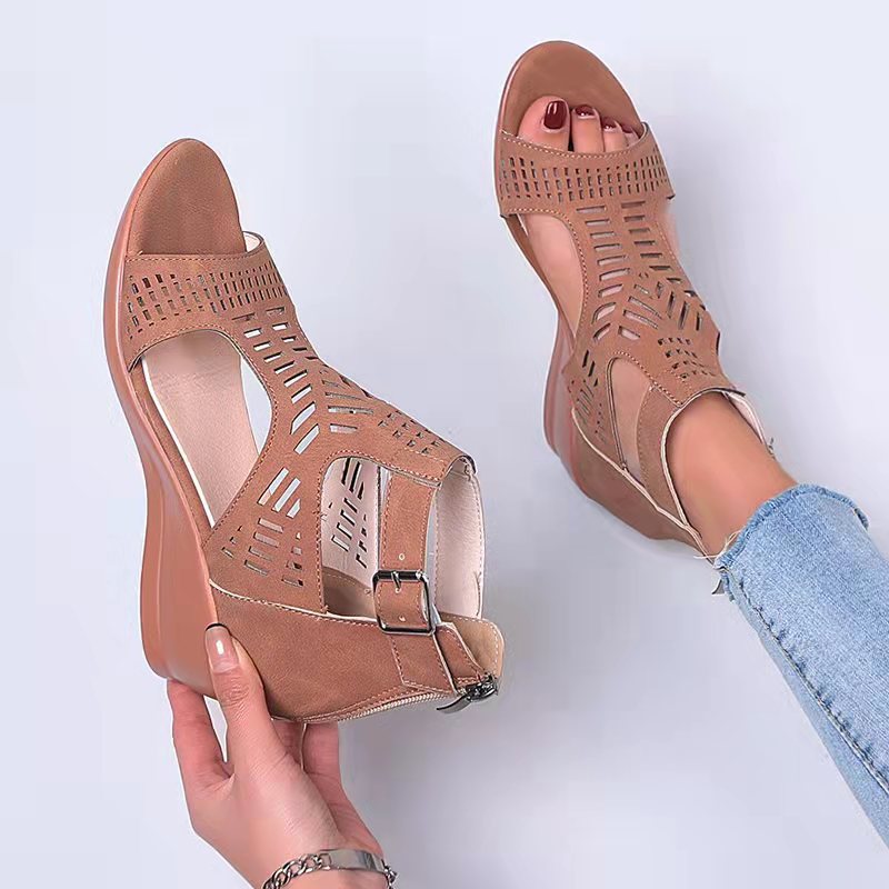 Damen Absatzsandalen mit atmungsaktiven Einsätzen Stalluxe