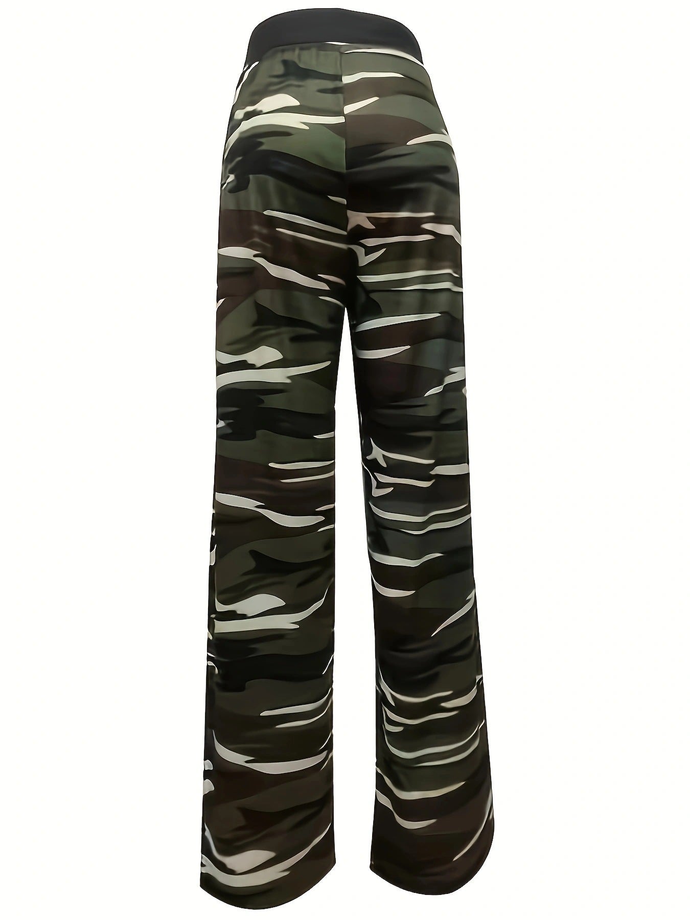 Damen Bequeme Cargohose mit elastischem Bund und stylishen Camouflagemuster Stalluxe