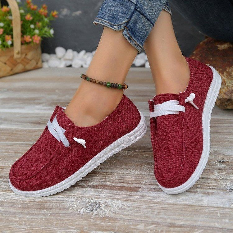 Damen lässige Freizeitschuhe mit elastischer Schnürung Stalluxe