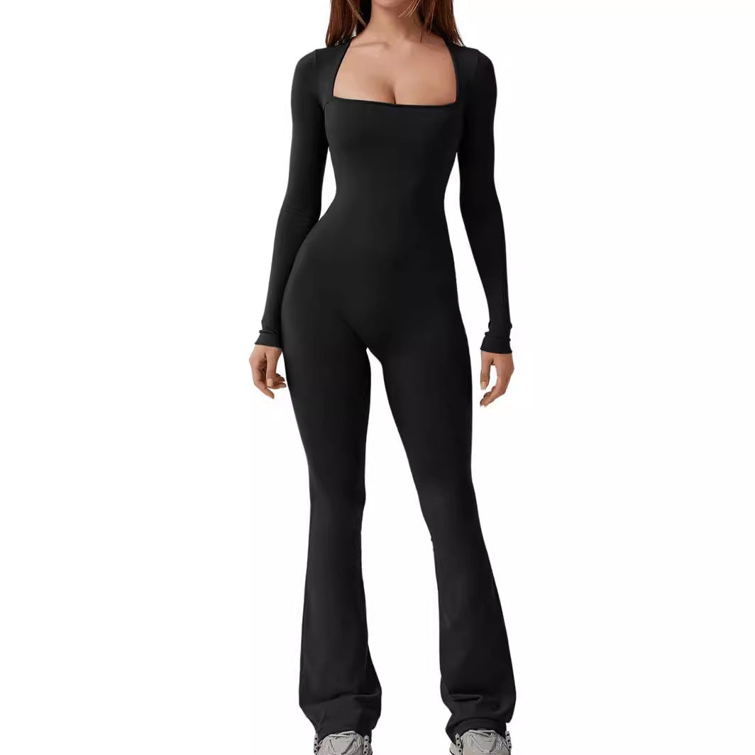 Damen Overall mit langen Ärmeln und weitem Bein Stalluxe