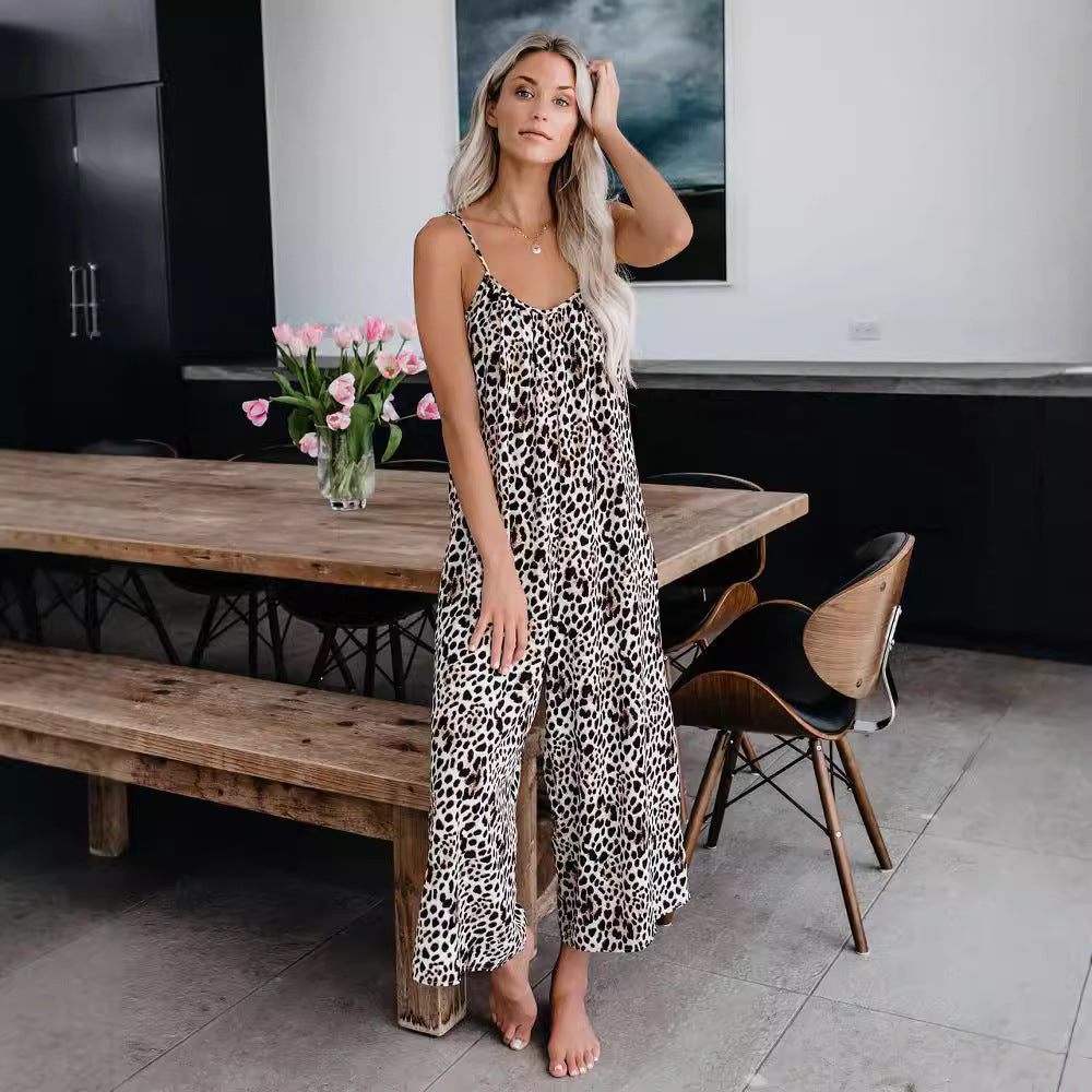 Damen Lässiger Maxijumpsuit aus leichtem Stoff mit Tie-Dye-Muster Stalluxe