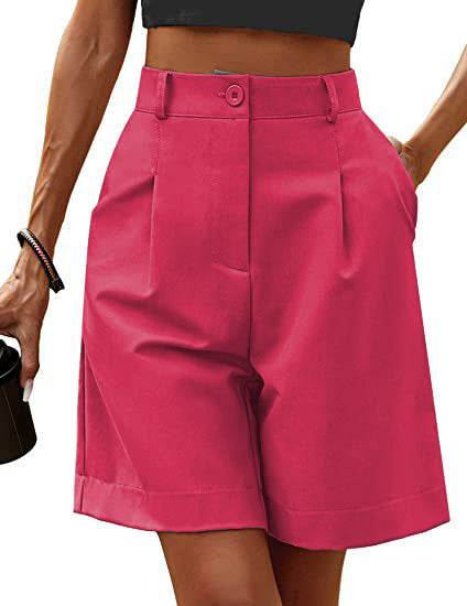 Damen Elegante Bundfalten-Shorts mit praktischen Taschen Stalluxe