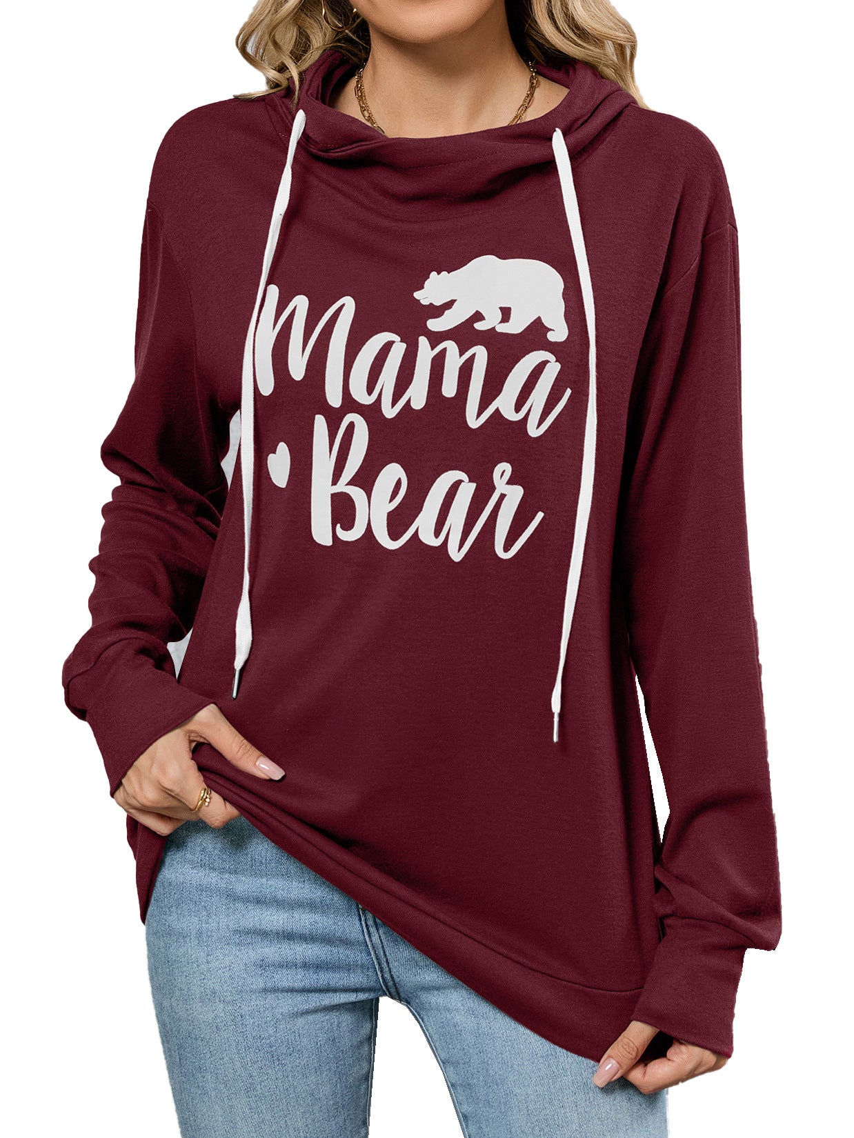Damen lässiger Kapuzenpullover mit beschriftetem Design Stalluxe