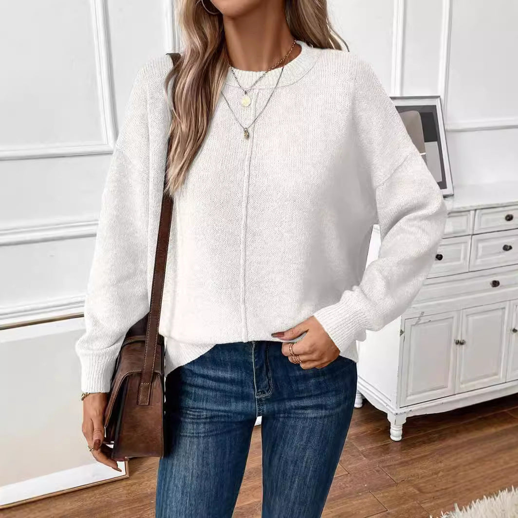 Damen gemütlicher Strickpullover mit lässigem Schnitt Stalluxe