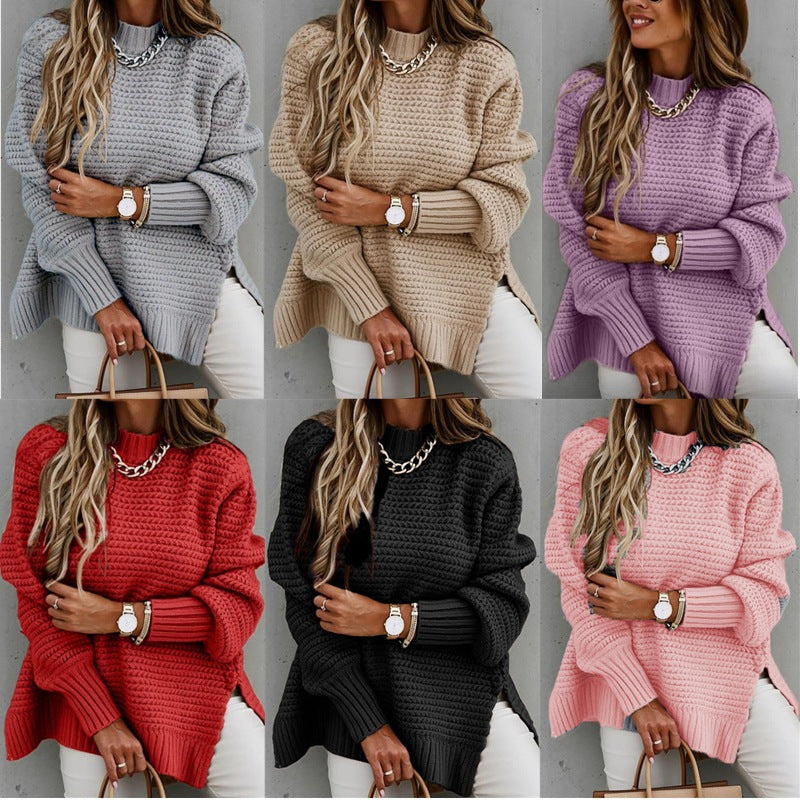 Damen Grobstrickpullover mit voluminösen Ärmeln und lässigem Schnitt Stalluxe
