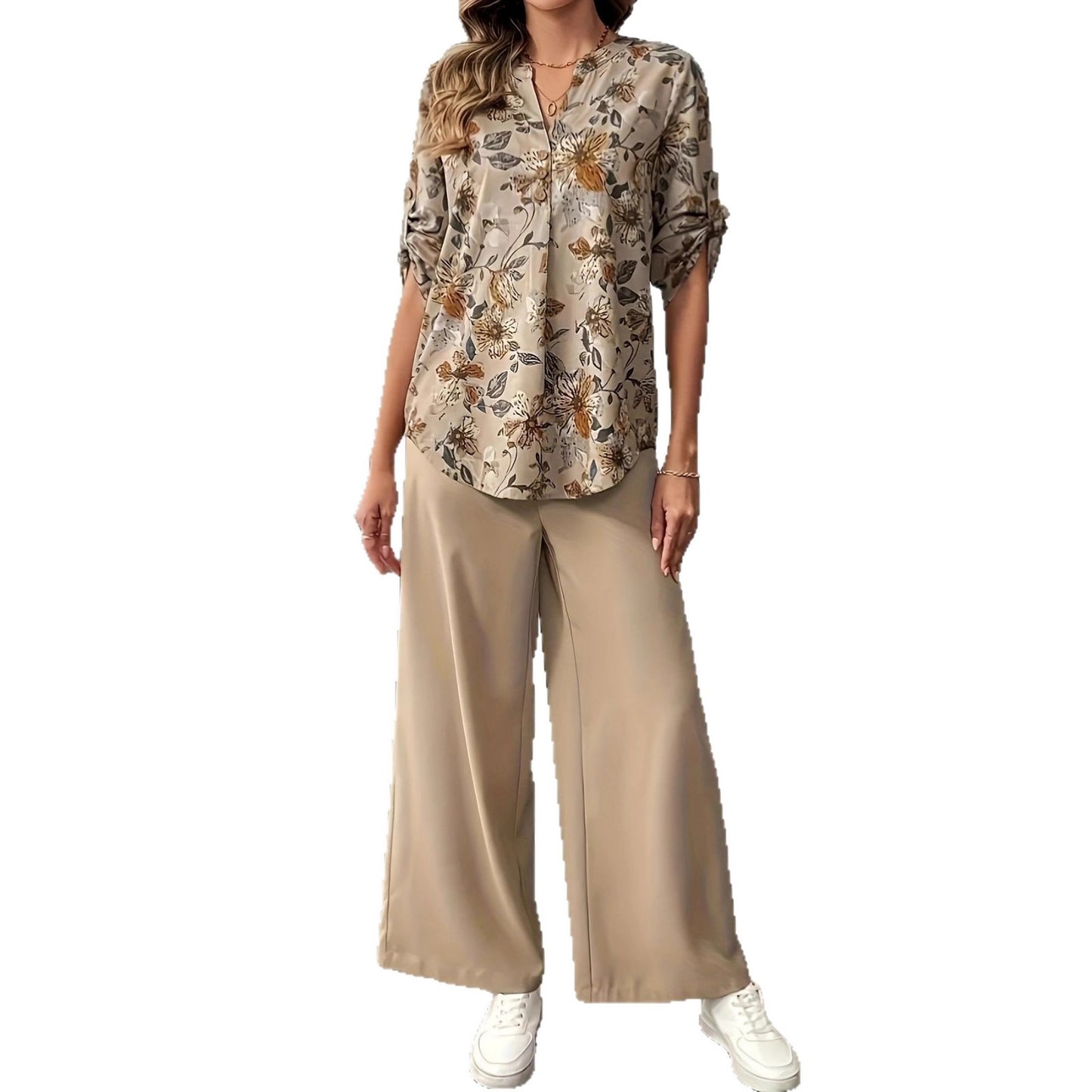 Damen Hemdbluse mit floralem Muster Stalluxe
