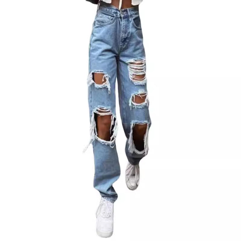 Damen Destroyed Jeans Stalluxe