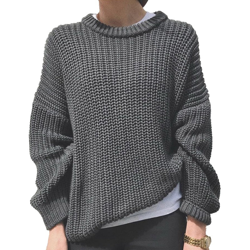 Damen Grobstrickpullover mit lässigem Schnitt und voluminösen Ärmeln Stalluxe