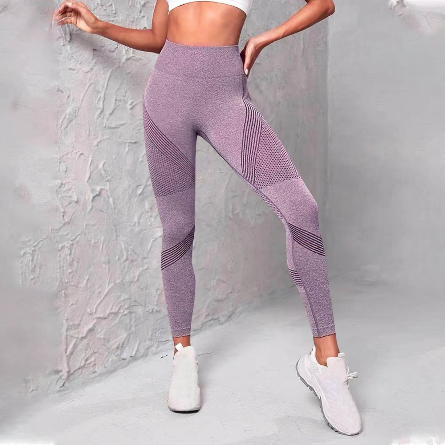 Damen Funktionsleggings mit atmungsaktivem Design und strukturierten Einsätzen Stalluxe