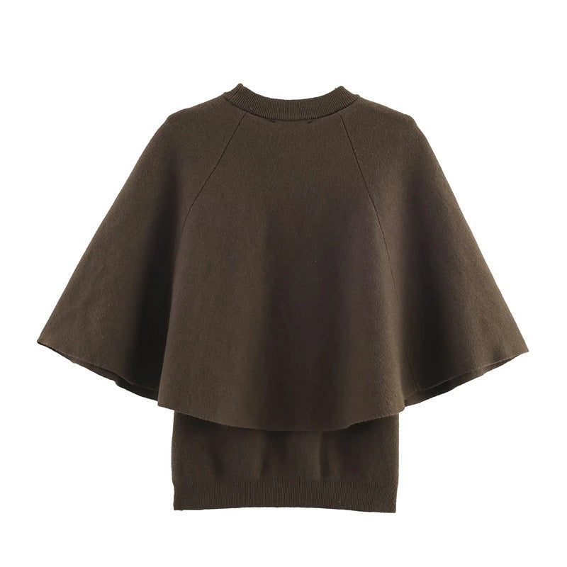 Damen elegantes Oversize-Pullover mit weitem Pfennigkragen Stalluxe