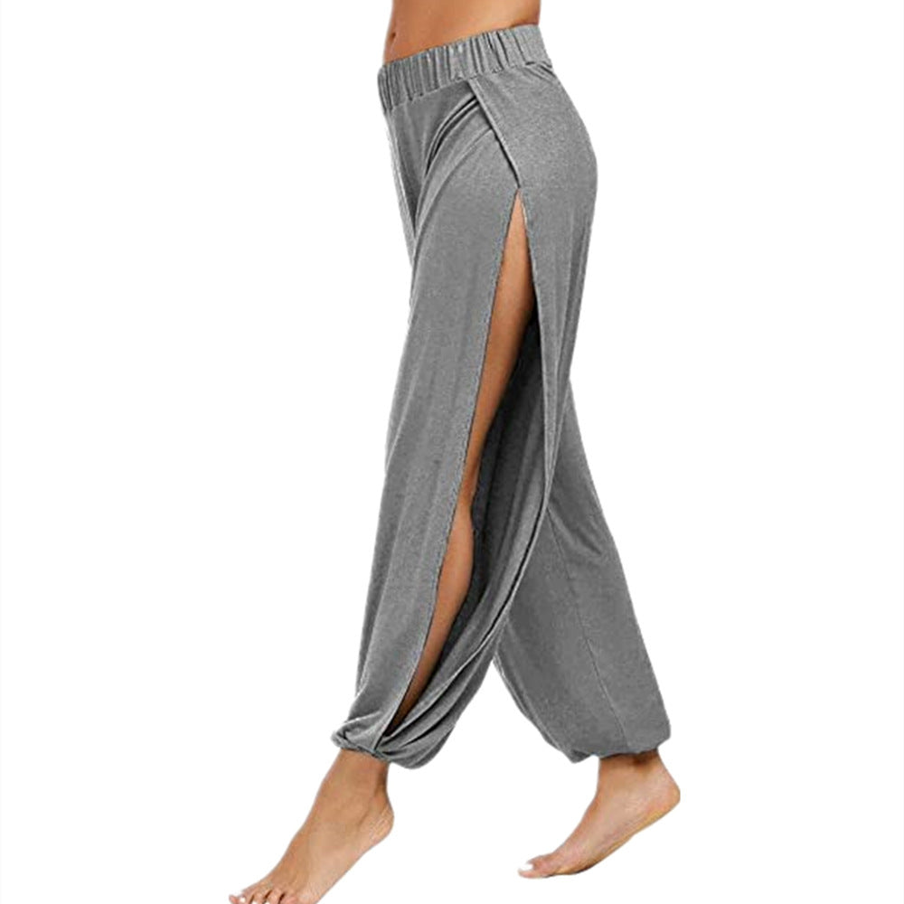 Damen luftige Freizehhose mit seitlichen Schlitzen Stalluxe