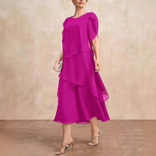 Damen Luftiges Maxikleid mit Schichten Stalluxe