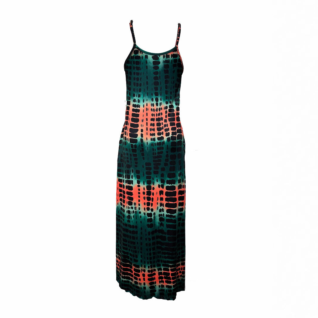Damen Maxikleid mit tiefem V-Ausschnitt und schickem Schlitz Stalluxe