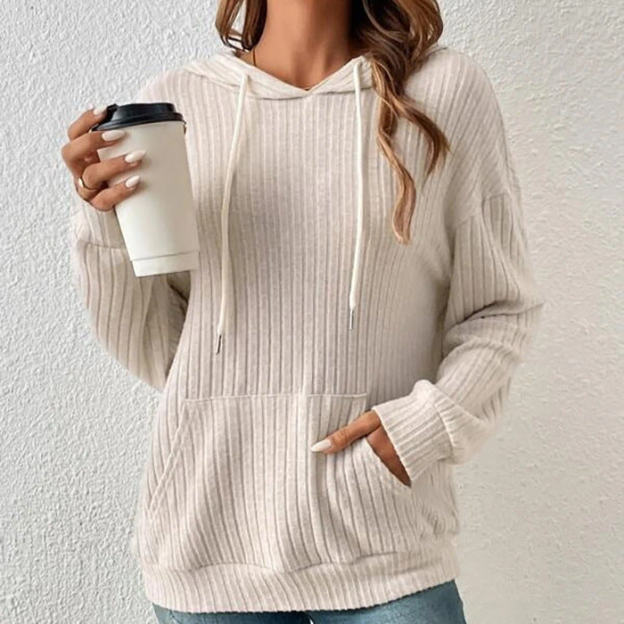 Damen Freizeit Hoodie mit strukturiertem Design und Kängurutasche Stalluxe