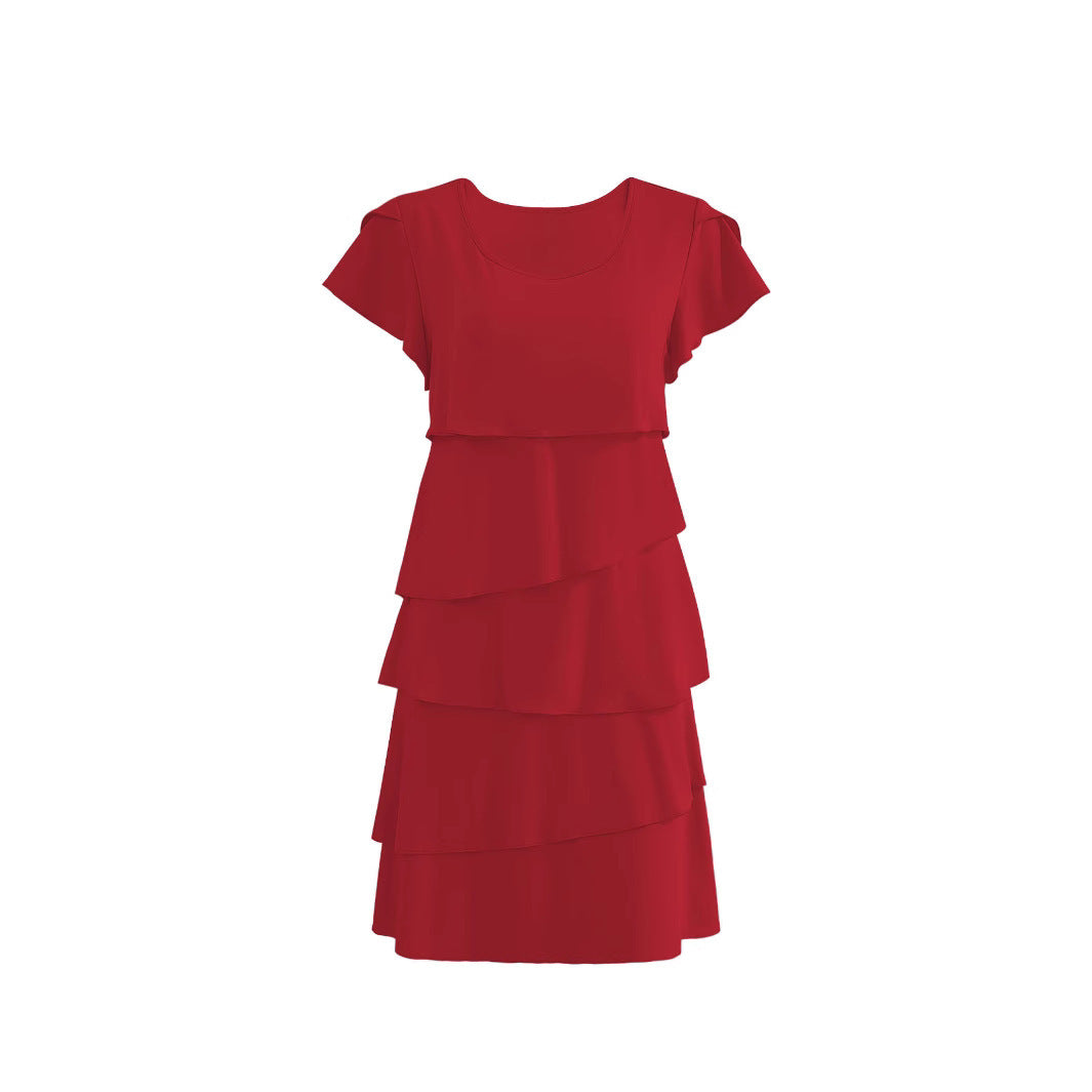 Damen Stufen-Rüschenkleid Stalluxe