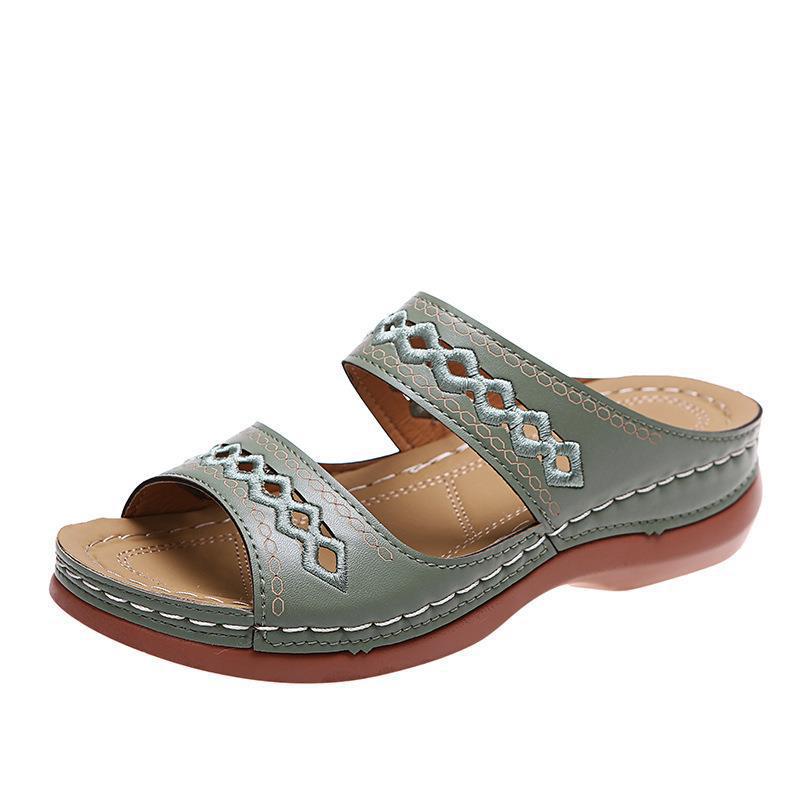 Damen Komfortable Clogs mit eleganter Stickerei Stalluxe