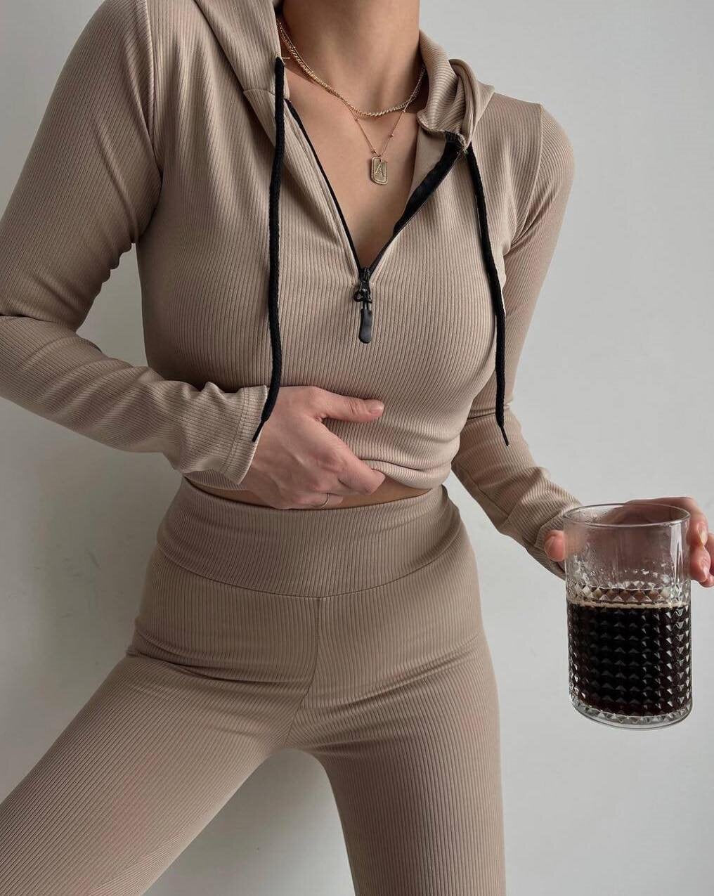 Damen sportlicher Langarm-Body mit Reißverschluss Stalluxe