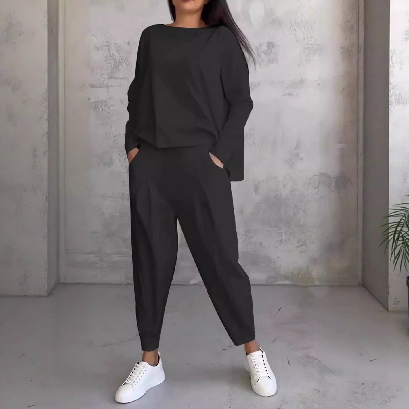 Damen Stilvolles und bequemes Lounge-Set mit weitem Schnitt Stalluxe