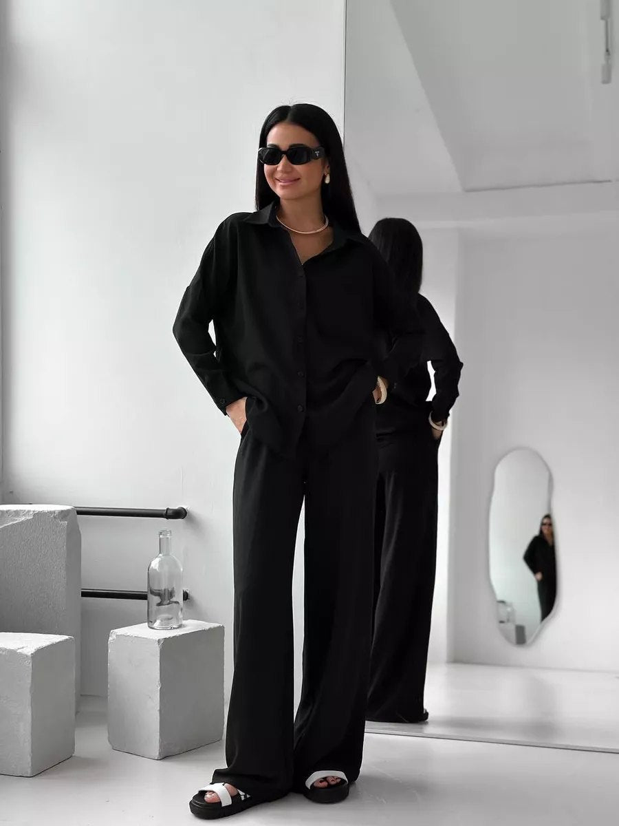 Damen Trendige Hemdbluse mit lockerer Passform Stalluxe
