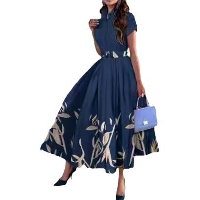 Damen Maxi-Kleid mit floralen Mustern und tailliertem Schnitt Stalluxe