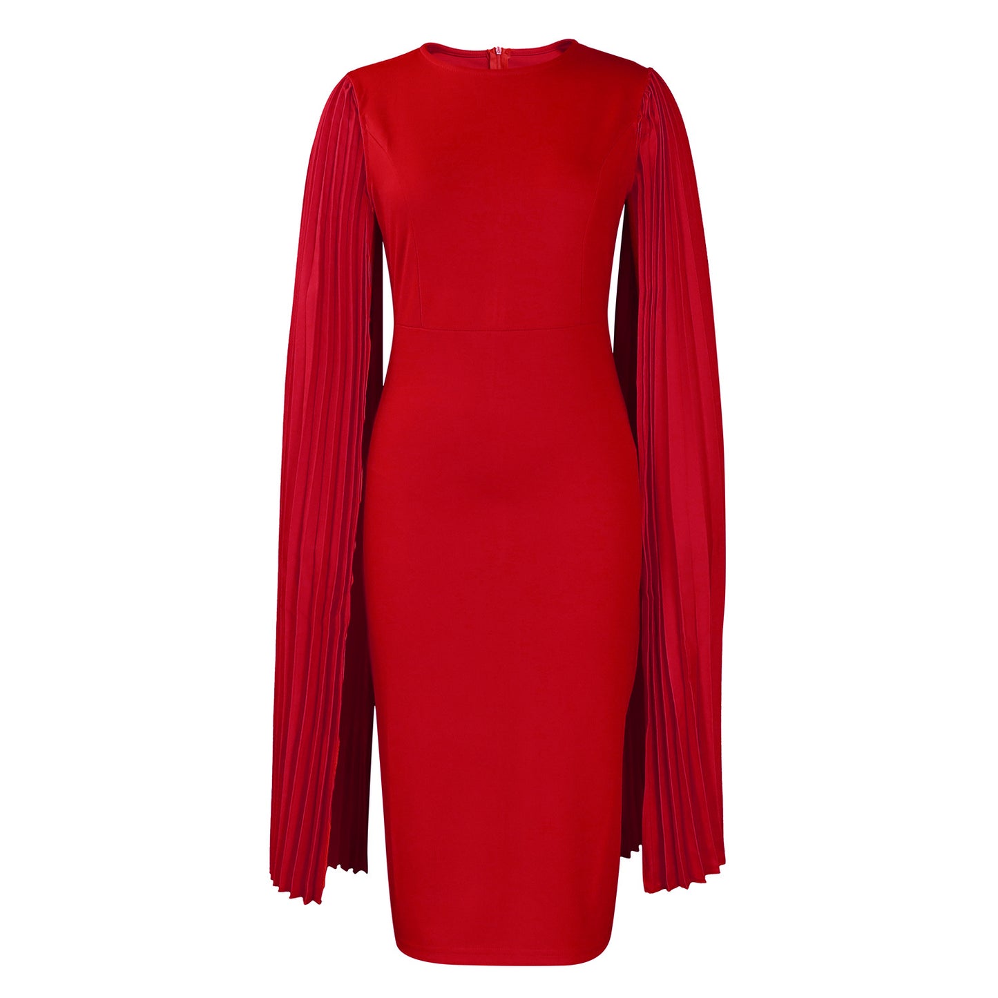 Damen Elegantes Kleid mit raffinierten Faltenärmeln und tailliertem Schnitt Stalluxe