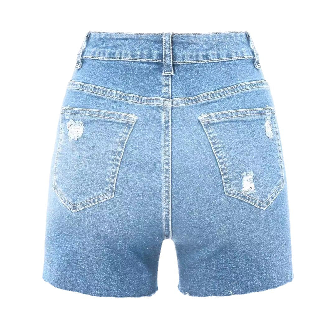 Damen Jeans-Shorts mit modischen Distressed-Details Stalluxe