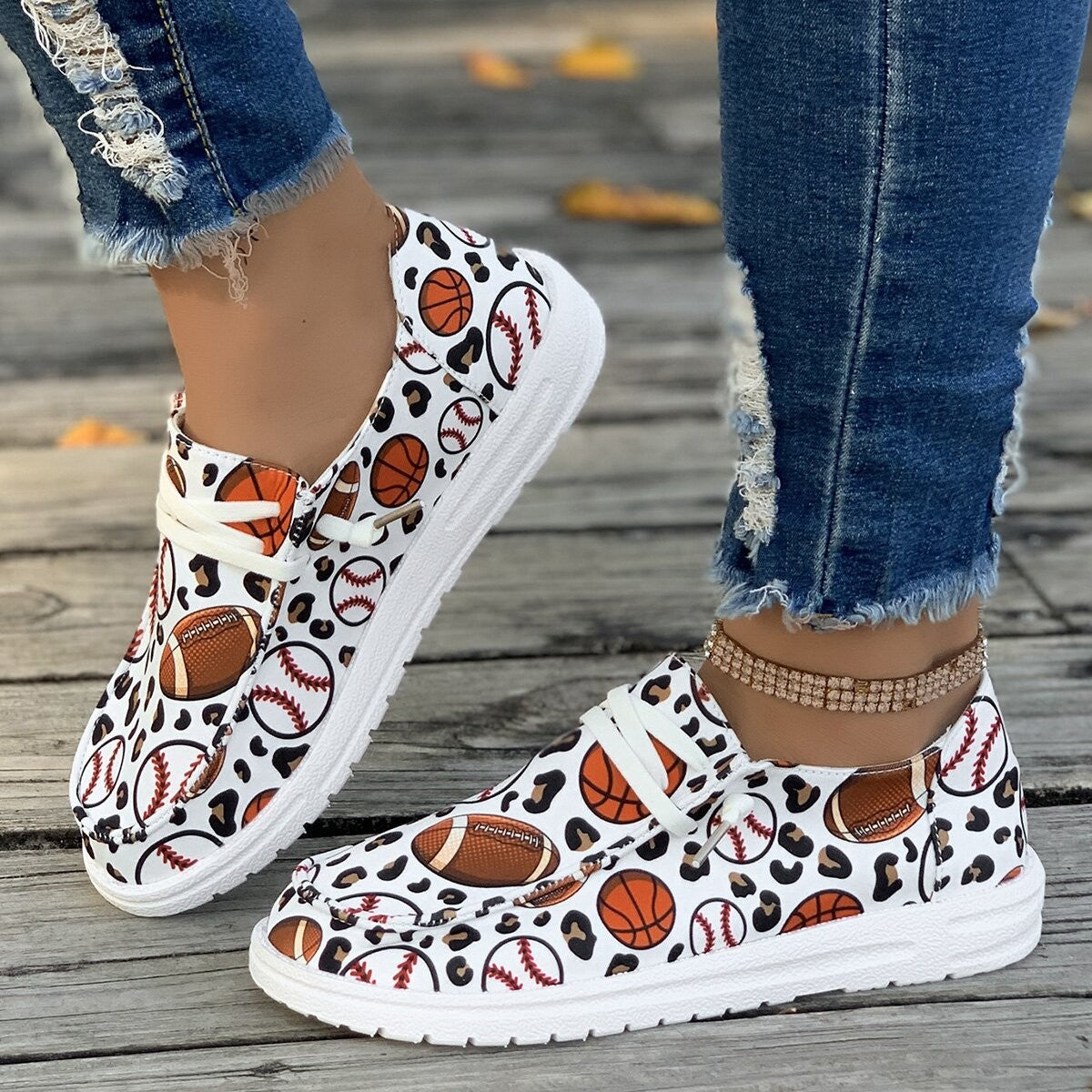 Damen Sneakers mit kreativem Baseball-Design Stalluxe