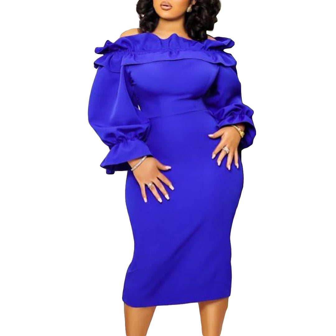 DamenElegantes Maxikleid mit Rüsche Stalluxe