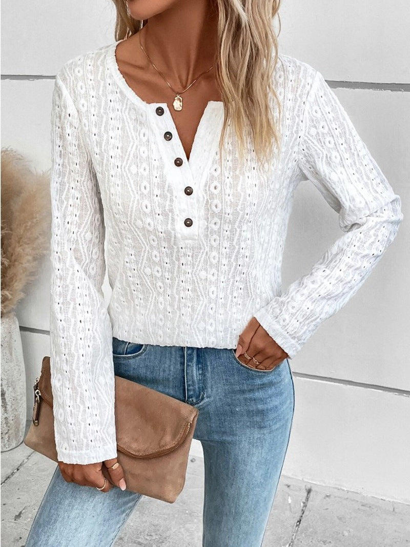 Damen Strukturierter Pullover mit Knopfdetails Stalluxe