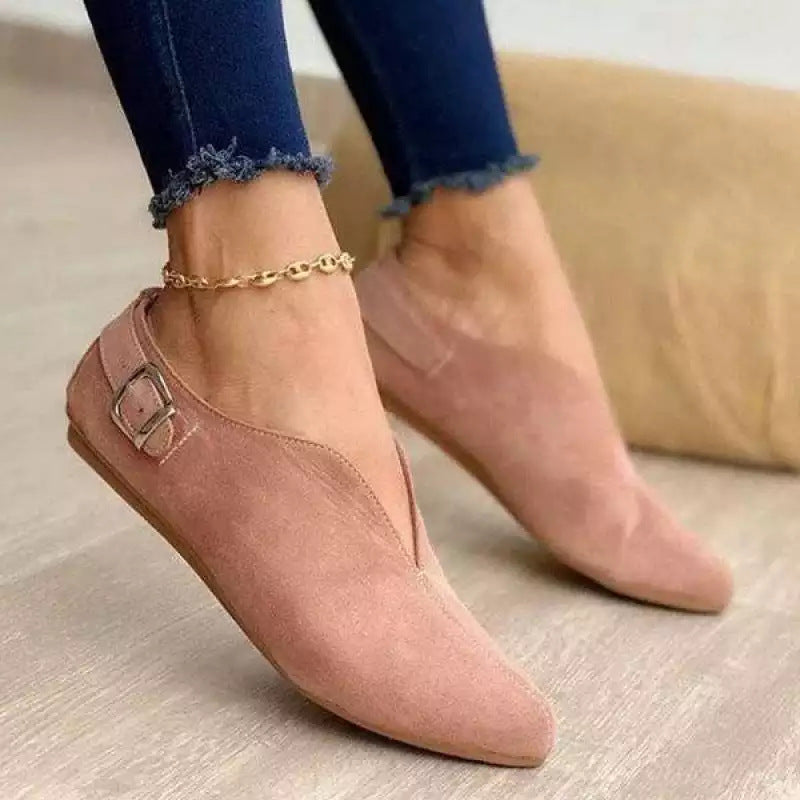 Damen modische Halbschuhe mit eleganter Schnalle und offenem Design Stalluxe