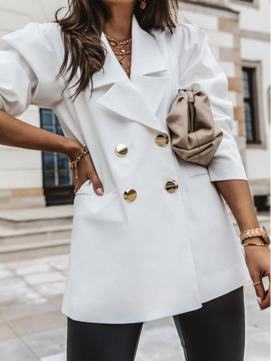 Women's Structured Double-Breasted Blazer Stalluxe