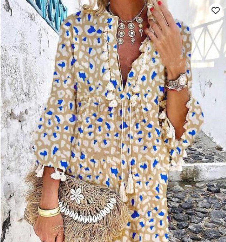 Damen Hippie-inspiriertes Kleid Stalluxe