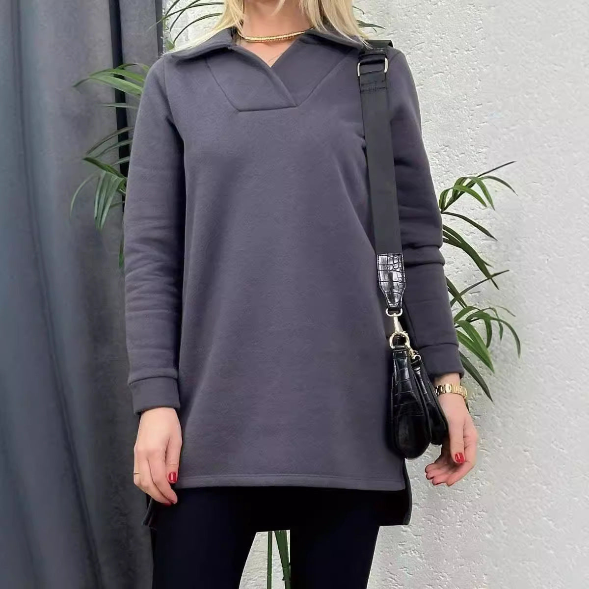 Women's Casual Longline Tunic Sweatshirt Stalluxe