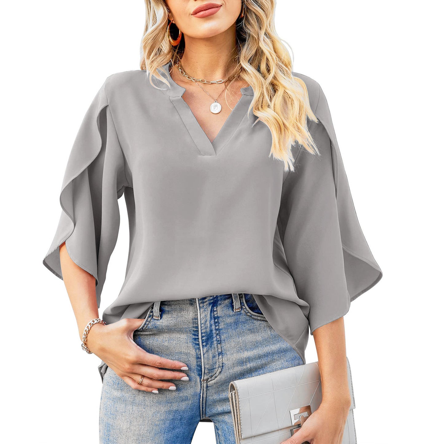 Women's Elegant Flowy Blouse Stalluxe