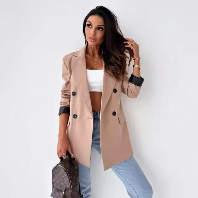 Damen Eleganter Blazer mit modischem Tiermuster Stalluxe