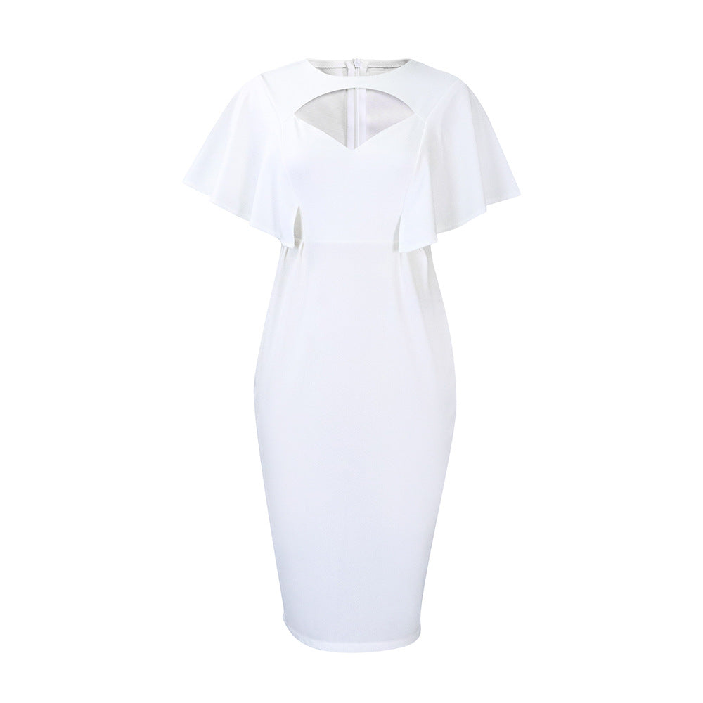 Damen Etuikleid mit Volumenärmeln und Cut-Out-Details Stalluxe