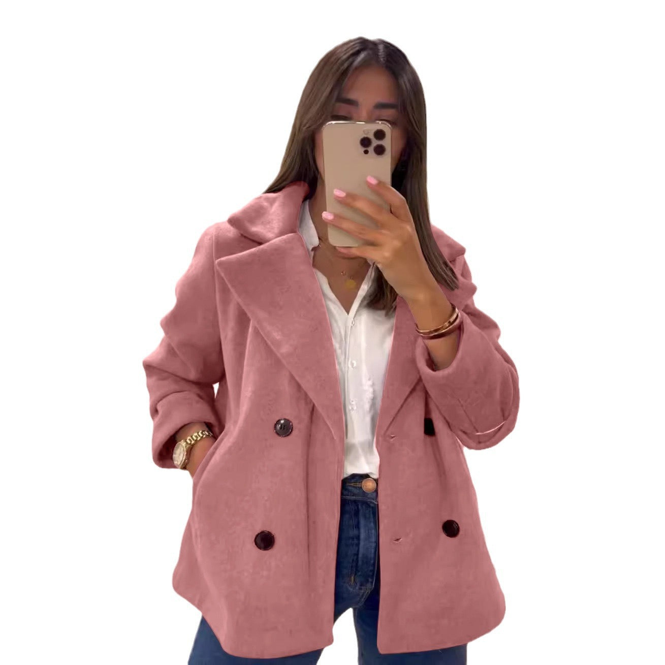 Women's Double-Breasted Peacoat Stalluxe