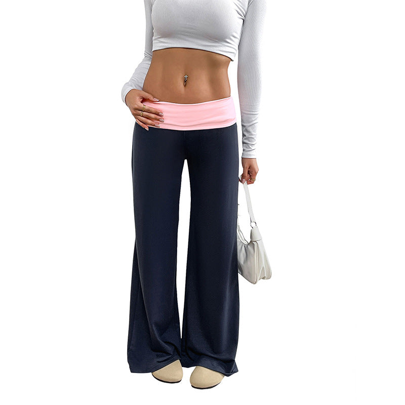 Damen Sportliche Freizeithose mit weitem Bein Stalluxe