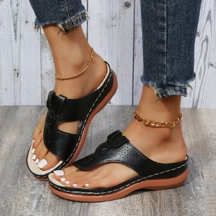 Damen Komfortable Zehentrenner-Sandalen mit ergonomischer Fußbettgestaltung Stalluxe