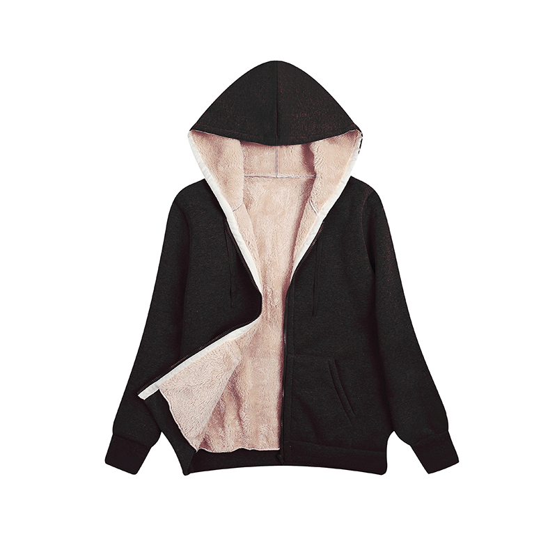 Damen kuschelige Fleecejacke mit Kapuze und Taschen Stalluxe