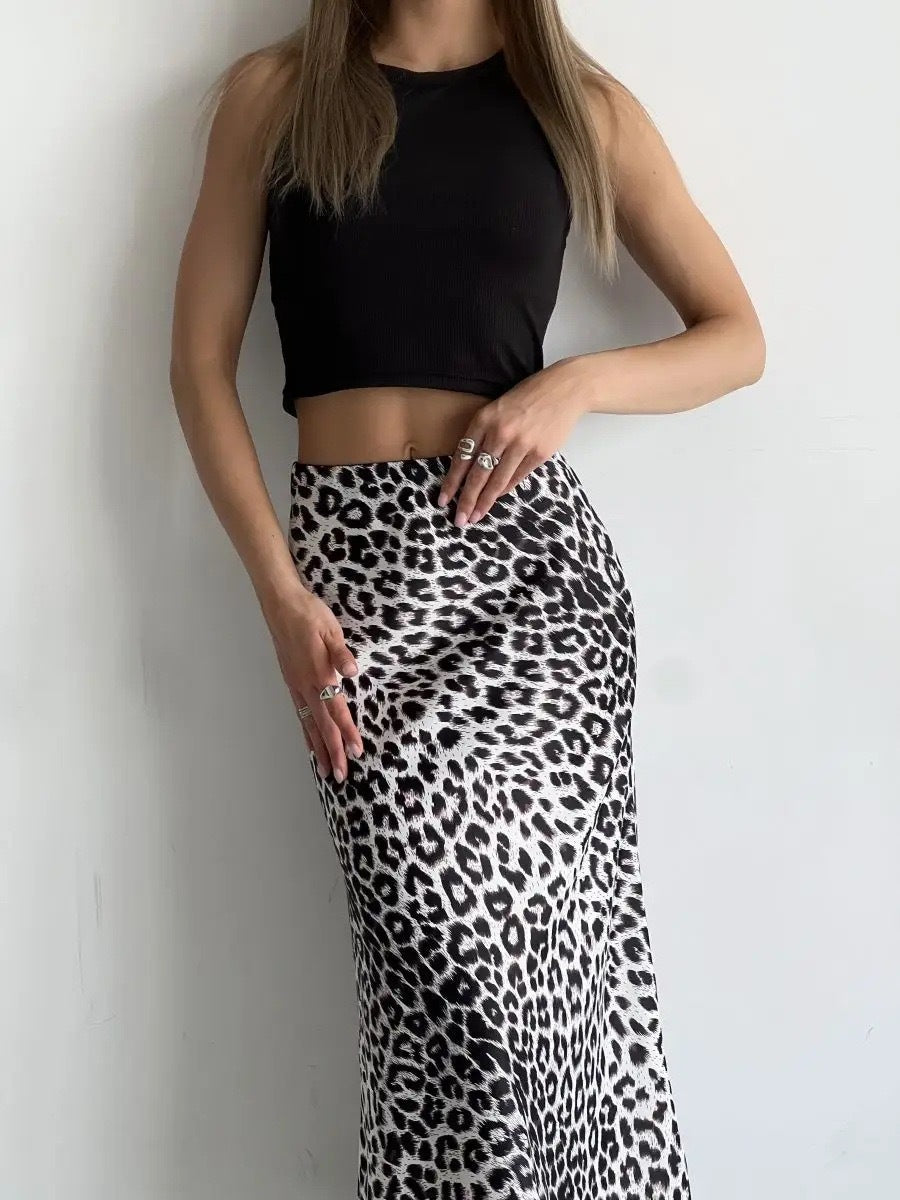 Damen Maxirock mit raffiniertem Tiermuster Stalluxe