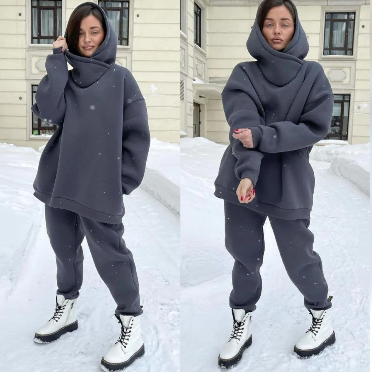 Damen lässiger Hoodie und bequeme Jogginghose Set Stalluxe
