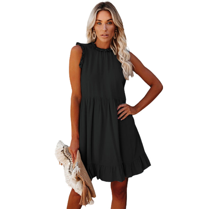 Damen schmeichelhaftes Sommerkleid mit Rüschen Stalluxe